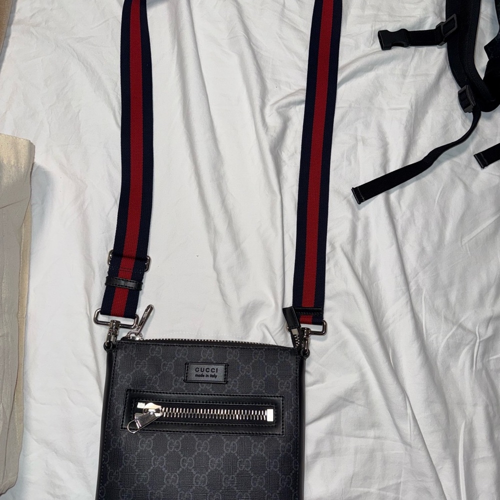 Gucci Black Messenger Bag with Adjustable Strap